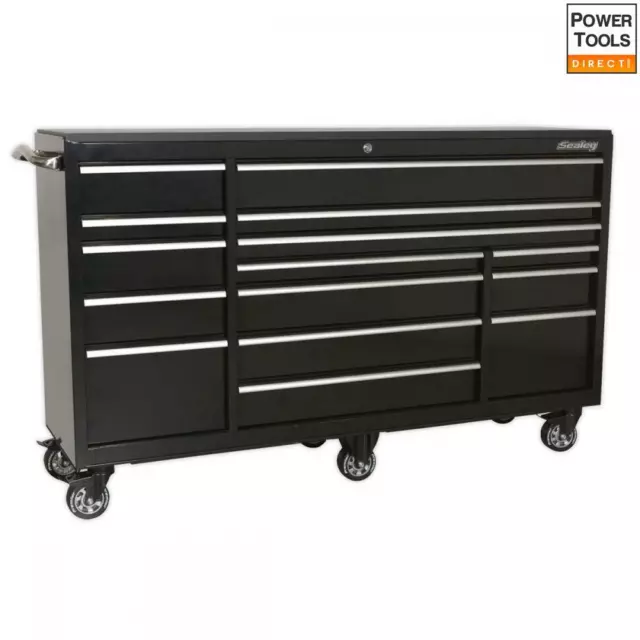 Sealey Rollcab 15 Drawer 1845mm Heavy-Duty Black