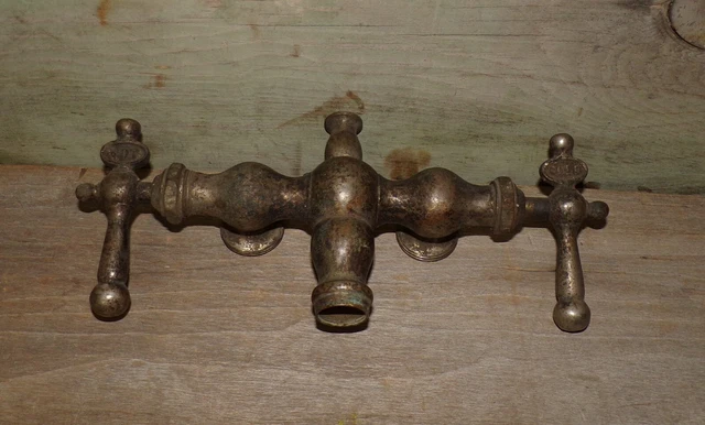 Antique Vintage MONARCH Claw Foot Tub Filler Faucet Hold Cold Lever Tap Handle