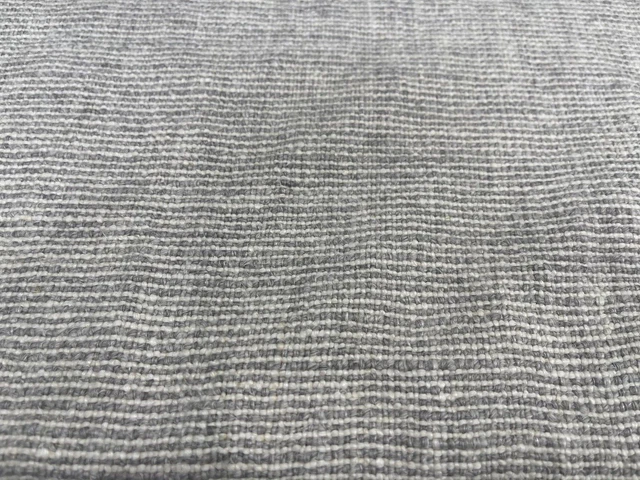 Unknown Textured Plain Woven Fabric/Color Grey and white- 1.75 yds