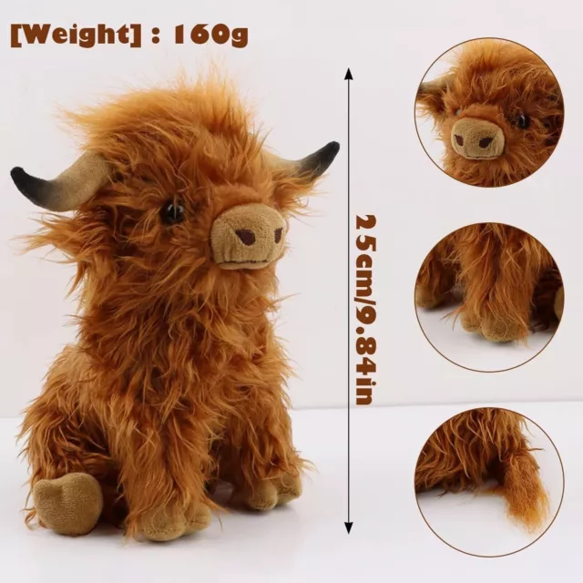 2023 Highland Cow Toys Plush Dolls Soft Teddies Scottish Kids Toddler Scotland