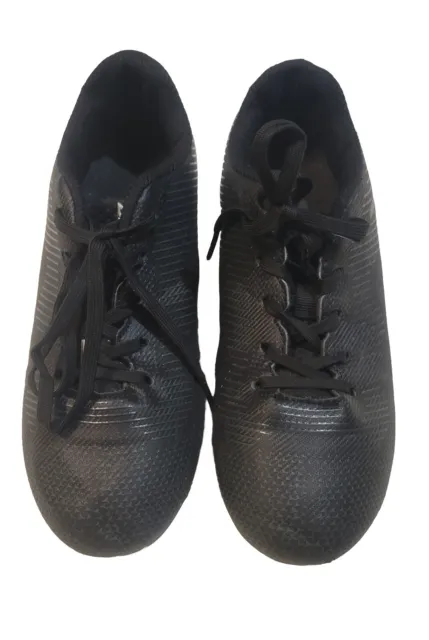 Brava Soccer Futbol Cleats Youth Size 4.5D Black Gray Lace Up Unisex 167246