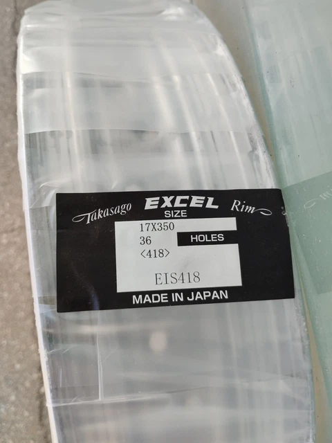 Cerchio Excel Takasago Rim 17 x 350 36 fori argento anteriore moto 17 x 120 pneu