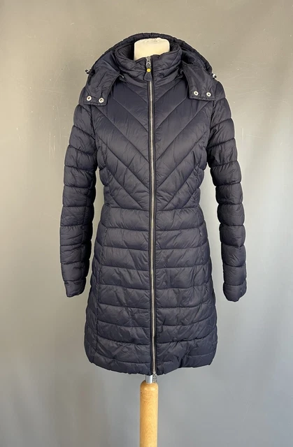 JOULES ELODIE MARINE Navy Quilted Padded Hooded Parka Coat Jacket UK 10 21.25 PicClick UK
