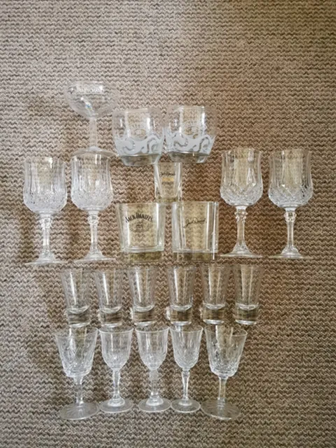 Mixed Selection Of Drinking Glasses, Inc. Jack Daniels, Bailey's And Babycham