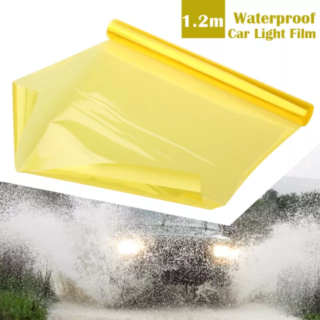 30x120CM Car Light Film Tint Vinyl for Headlight Rear Light (Yellow)