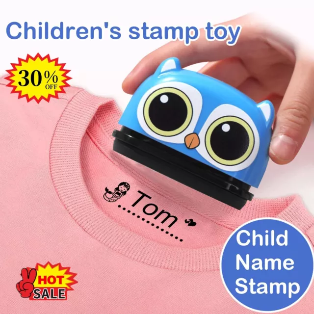 DIY Name Stamp for Children Kid - Self Inking Clothes Labelling Custom - UK New