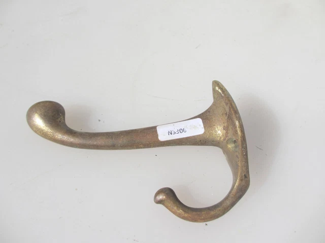 Victorian Brass Coat Hook Hanger Old Antique Vintage Art Nouveau
