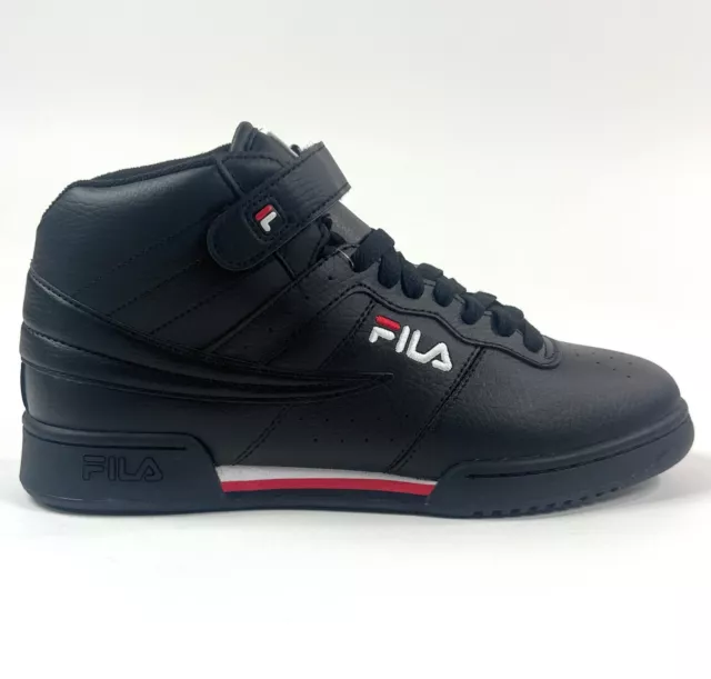 FILA F-13V LEA SYN Hi Top Mens 11 Black Basketball Shoes Sneakers ...