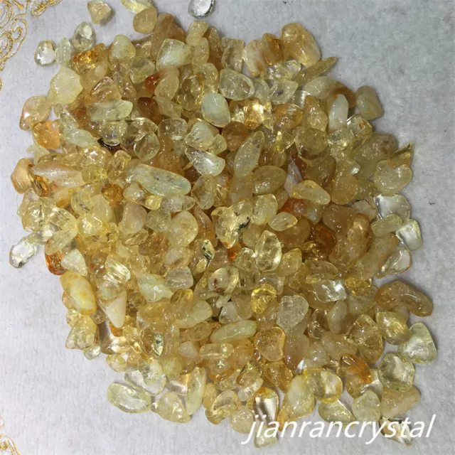 100g Natural Rock Quartz Citrine Crushed Stone Crystal Rough Reiki Specimen Lot 2