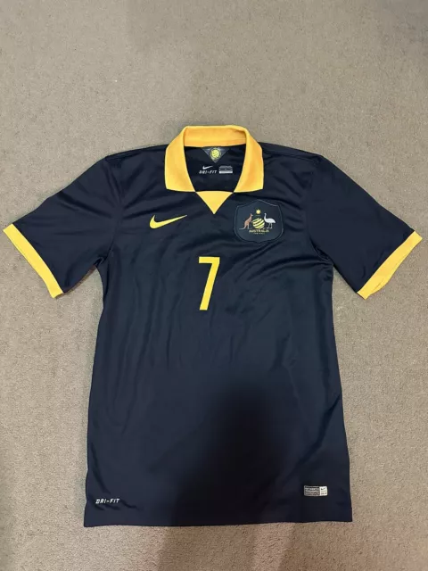 Australian Socceroos World Cup Away Jersey Mens Size S Nike FIFA  2014/15 Blue