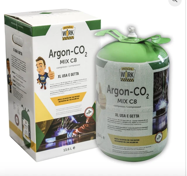 Canister for Welding USA and Throwing XL 13.6L Miscela Argon/Co2