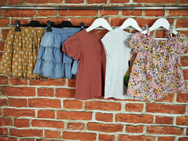 Girls Bundle Age 5-6 Years Next Matalan Top T-Shirt Skirt Floral Denim Set 116Cm