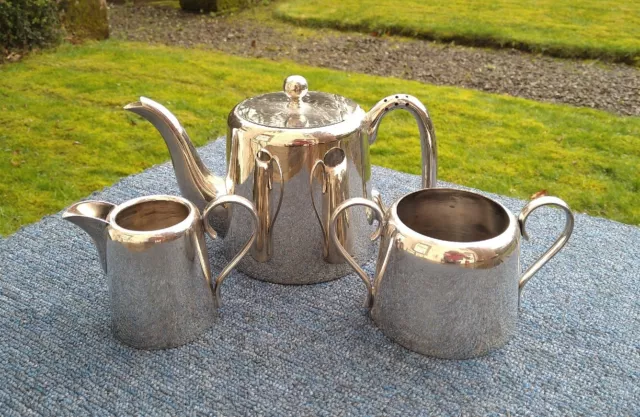 3 Piece Hotel Plate Silverplated EPNS Tea Service Sheffield Mixed Set 1.5Pint