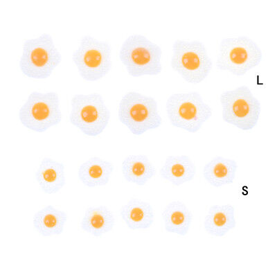 10x 1:12 Casa de muñecas Miniatura Hágalo usted mismo Simulación Alimentos Huevos Fritos Huevos Cazados furtivamente HuevosH'$g