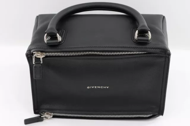 Givenchy Medium Pandora Shoulder Bag, Black Leather Handbag (Isp003161)