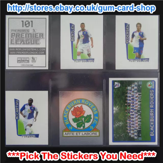 Merlins Premier League 2007-2008 (100 to 199) *Please Select Stickers*
