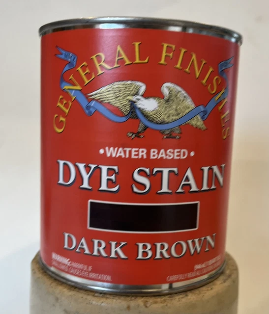 GENERAL FINISHES WATER Based Dye Stain Quart Dark Brown 38.00 PicClick