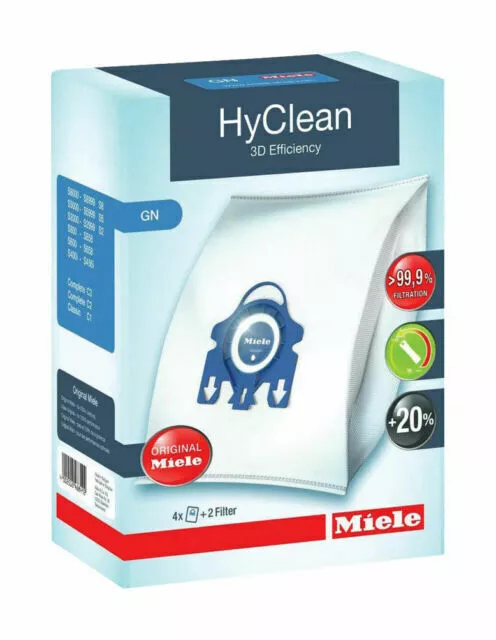 Miele GN HyClean 3D Efficiency Dust Bag - Pack of 4 (09917730)