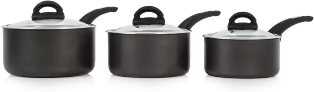 Tower T80302 Cerasure 3 Piece Saucepan Set with Non-Stick 3