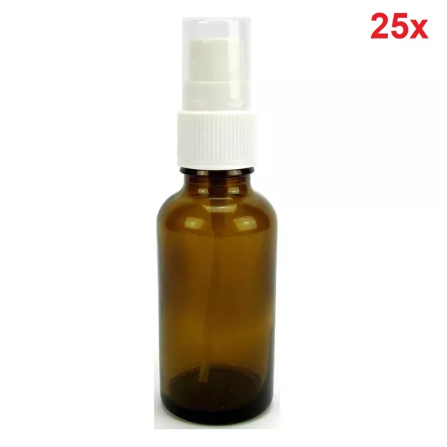 Sala Braunglasflasche DIN 18 Pumpzerstäuber Apothekerflasche 25 x 30 ml