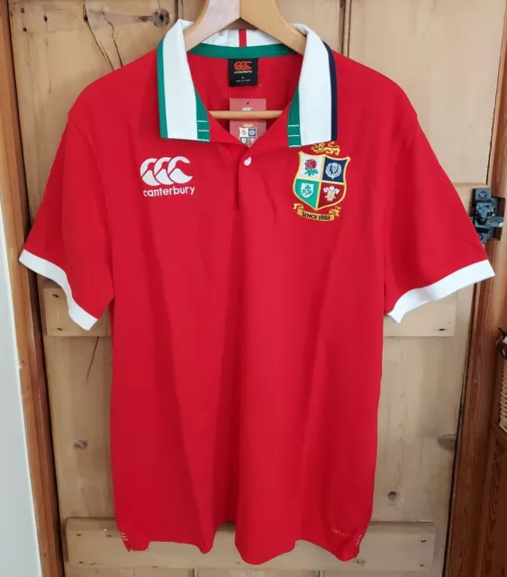 British and Irish Lions Tango rot SS Rugby Shirt groß Herren brandneu mit Etikett UVP £ 64,99