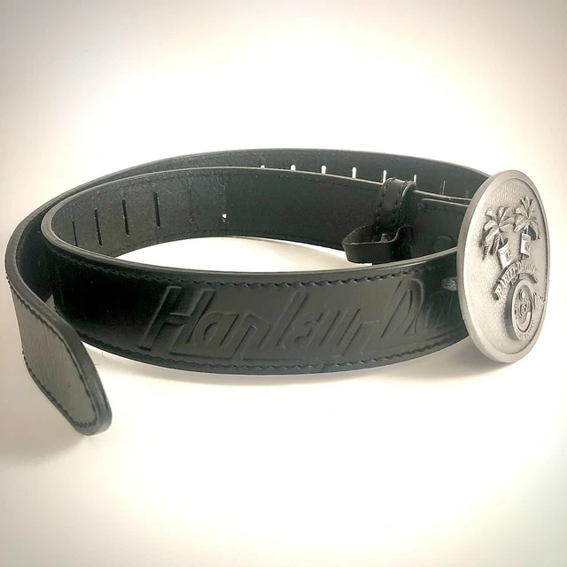 Harley-Davidson Men's Belt, Harley Davidson Stamped, Black Leather Belt Size 36