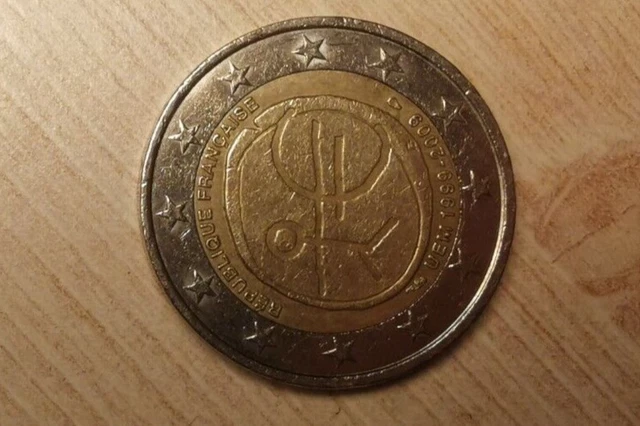 Pièce de deux euros rare République Française uem 1999_2009