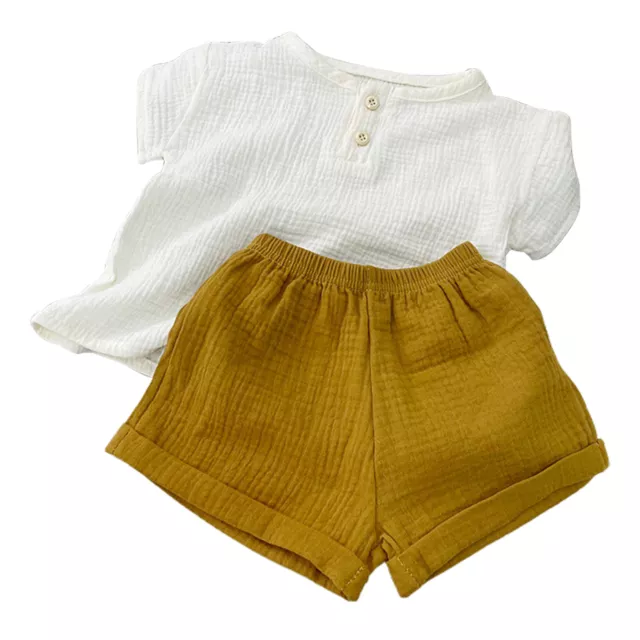 2 Pcs/set Baby Boy Outfit Friendly to Skin Short Sleeve Thin Baby Clothing Set