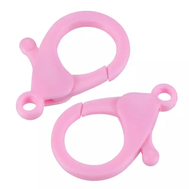 Portachiavi Plastica Chiusura Moschettone Cordino,35.2mm Lunghezza,Rosa,20pz