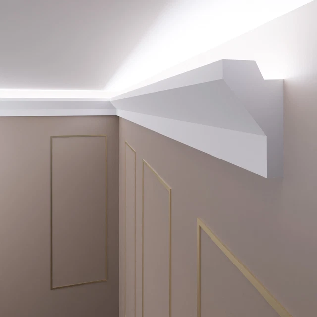 30 Mètres LED Moulage Moulure en Stuc pour Eclairage Indirect XPS OL-24