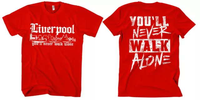 Liverpool Skyline Herren Tshirt | Fussball Tshirt Fan Ultras England Salah | M2