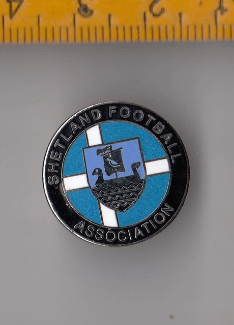 Shetland Football Federation Association brooch pin badge logo
