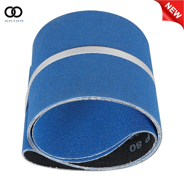 2 Pcs 6" × 48"  80 GRIT PREMIUM ZIRCONIA, X-WEIGHT SANDING BELTS US
