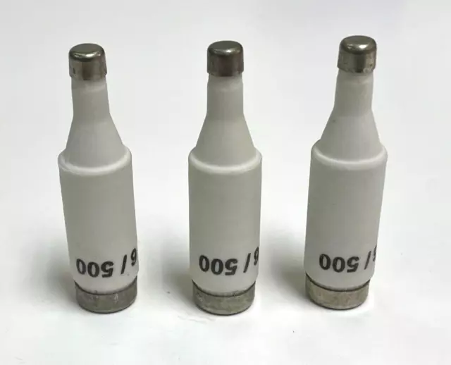 Unbranded Bottle Fuse Ceramic Material 6A/500V ***Lot Of 3