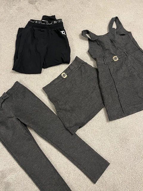 river island girls pinafore skirt joggers school uniform bundle age 7-8 years 3