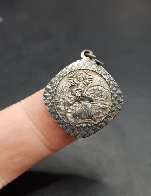 GEORG JENSEN DESIGNER Silver St. Christopher Protect Us Pendant