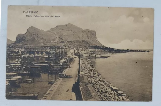 34612 Cartolina - Palermo - Monte Pellegrino visto dal molo - VG 19??