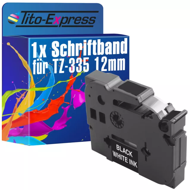 1x Schriftband für Brother TZe-335 P-Touch 1000 1000 BTS 1000 F 1005 BTS 1005 F