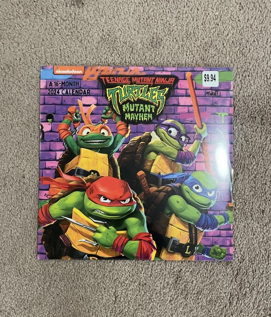 NICKELODEON TEENAGE MUTANT Ninja Turtles 16 Month 2024 Wall Calendar 12