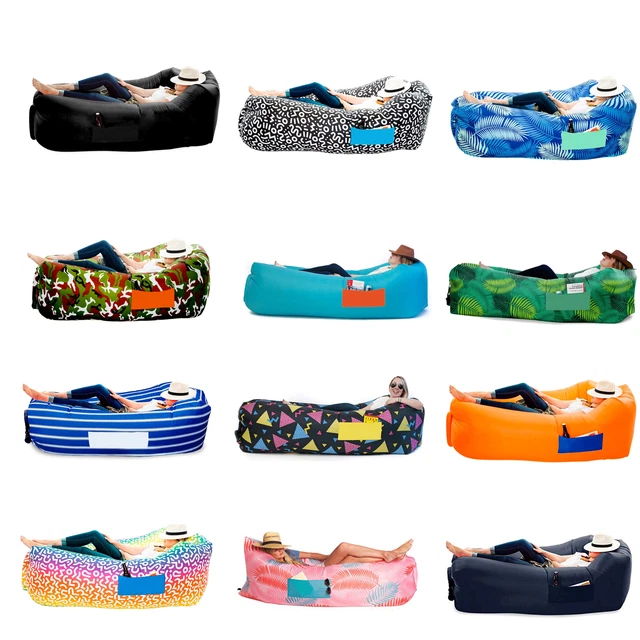 INFLATABLE AIR LOUNGER Sofa Portable Couch Camping Chair, Easy SetUp