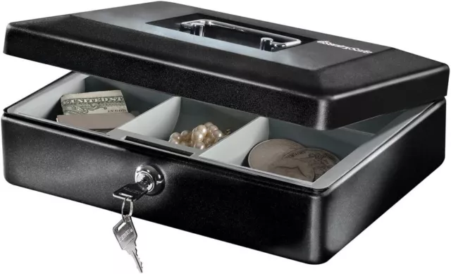 SentrySafe Cash Box, Locking Cash Box With Money Tray, Small, CB-10 2