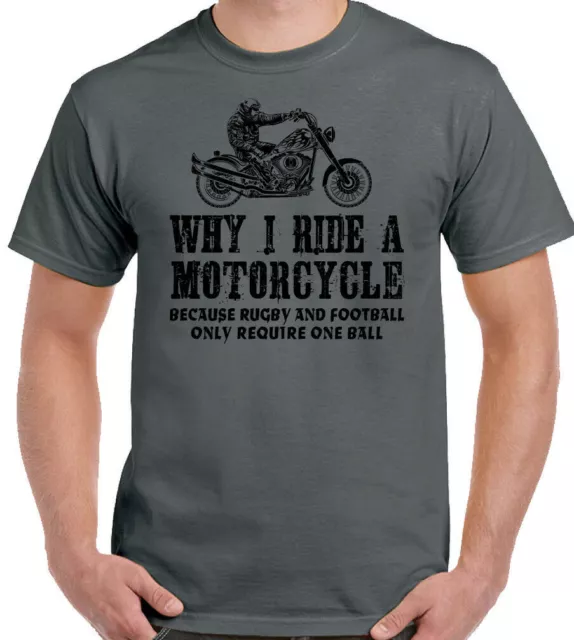 T-shirt moto Why I Ride A Uomo divertente moto biker yamaha moto kawasaki