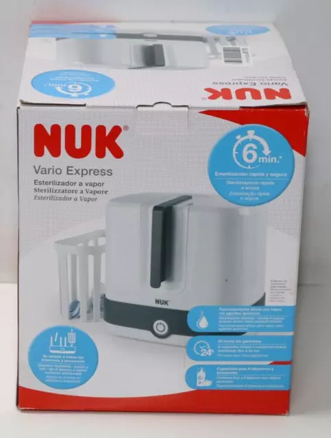 NUK Vario Express Dampf-Sterilisator Modular für bis zu 6 Babyflaschen&Zubehör