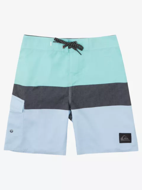 Quiksilver Toddler Boy's 3T Board Shorts Blocker Blue Aqua Surf Swim NWT