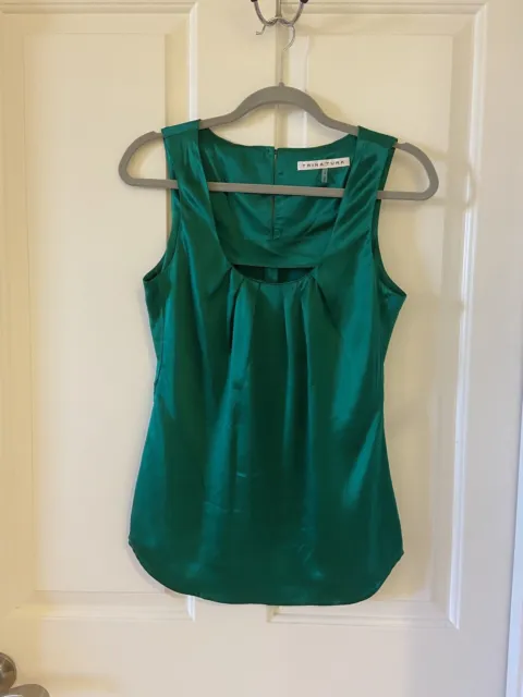 Trina Turk Size Size Small Green Tank Top Blouse