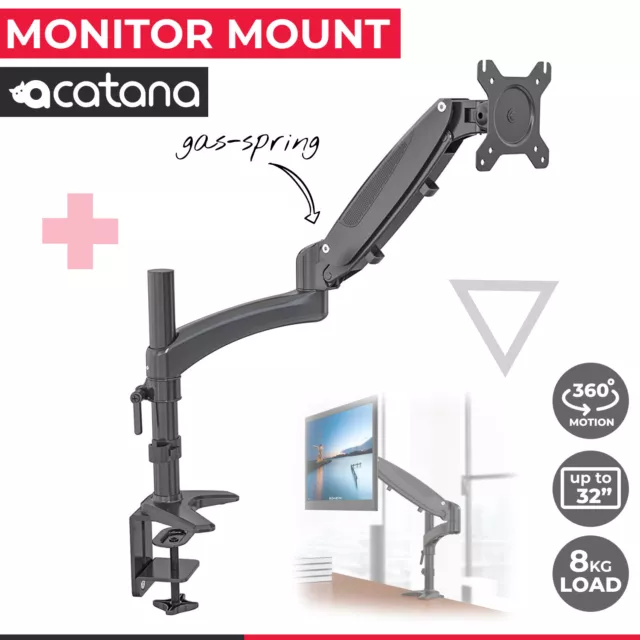 Computer Monitor Stand Arm Desk Mount Single Screen Holder Bracket to 8kg 32"