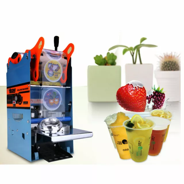 220V 270W Electric Plastic Tea Cup Drink Sealer Coffee Sealing Machine 300Cups/h