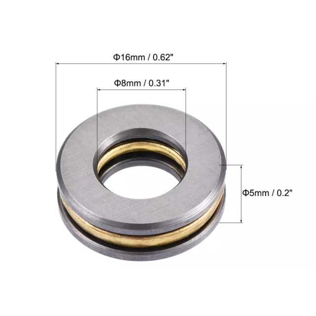 16mm x 8mm x 5mm Magnetic Axial Ball Thrust Roller Bearing F8*16 3