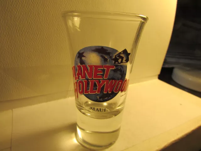 Vintage Planet Hollywood -Maui-3.5 " tapered Shot Glass - new