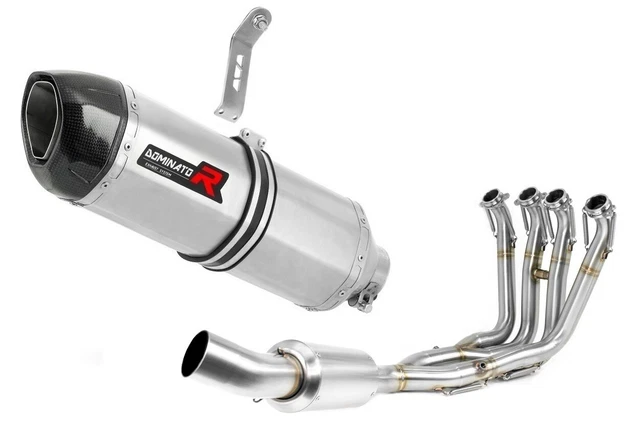 Ligne D'échappement Complète DOMINATOR Pour YZF R125 2019-2021 - Silencieux Noir, Acier Inoxydable | Plug & Play